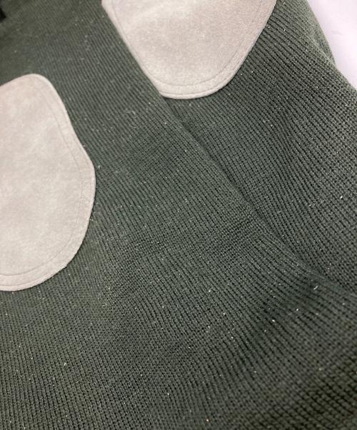 Burberry's（バーバリーズ）Burberry's (バーバリーズ) ショルダーエルボーパッチニット グリーン サイズ:Mの古着・服飾アイテム