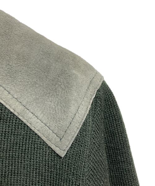 Burberry's（バーバリーズ）Burberry's (バーバリーズ) ショルダーエルボーパッチニット グリーン サイズ:Mの古着・服飾アイテム