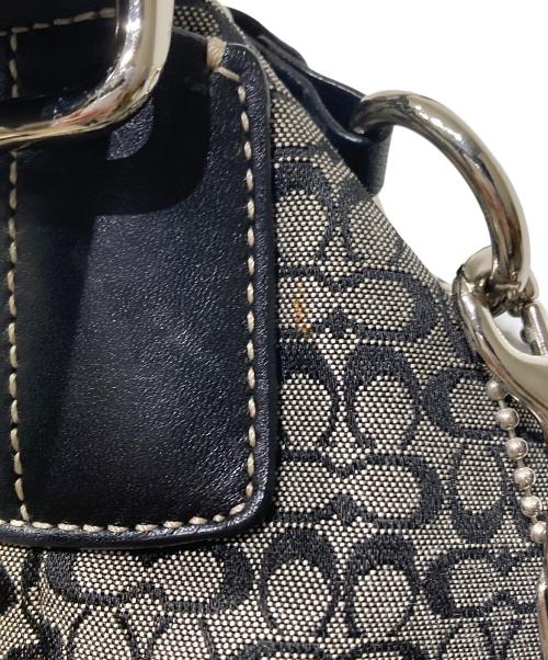COACH（コーチ）COACH (コーチ) F10418　シグネチャー ワンショルダーバッグ ブラック×グレーの古着・服飾アイテム