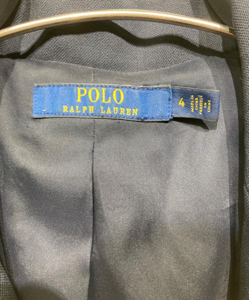 POLO RALPH LAUREN（ポロ・ラルフローレン）POLO RALPH LAUREN (ポロ・ラルフローレン) 金釦 ダブル ロングブレザー ネイビー サイズ:4の古着・服飾アイテム