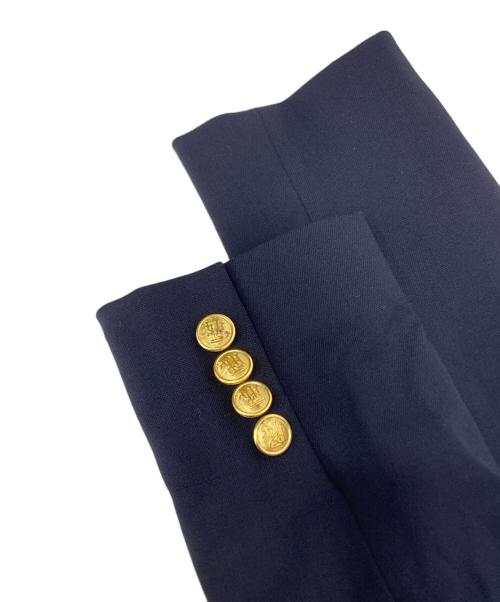 POLO RALPH LAUREN（ポロ・ラルフローレン）POLO RALPH LAUREN (ポロ・ラルフローレン) 金釦 ダブル ロングブレザー ネイビー サイズ:4の古着・服飾アイテム