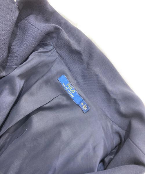 POLO RALPH LAUREN（ポロ・ラルフローレン）POLO RALPH LAUREN (ポロ・ラルフローレン) 金釦 ダブル ロングブレザー ネイビー サイズ:4の古着・服飾アイテム