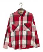 ST JOHN'S BAYセントジョンズベイ）の古着「80ｓ　USA製　チェックネルシャツ」｜レッド×ホワイト