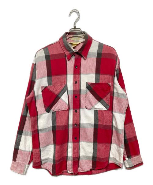 ST JOHN'S BAY（セントジョンズベイ）ST JOHN'S BAY (セントジョンズベイ) 80ｓ　USA製　チェックネルシャツ レッド×ホワイト サイズ:Lの古着・服飾アイテム