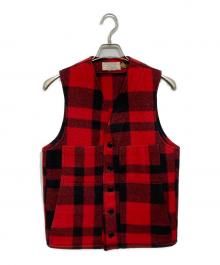 FILSON GARMENT（フィルソン ガーメント）の古着「80‐90s USA製　マッキーノ ウールチェックベスト」｜レッド×ブラック