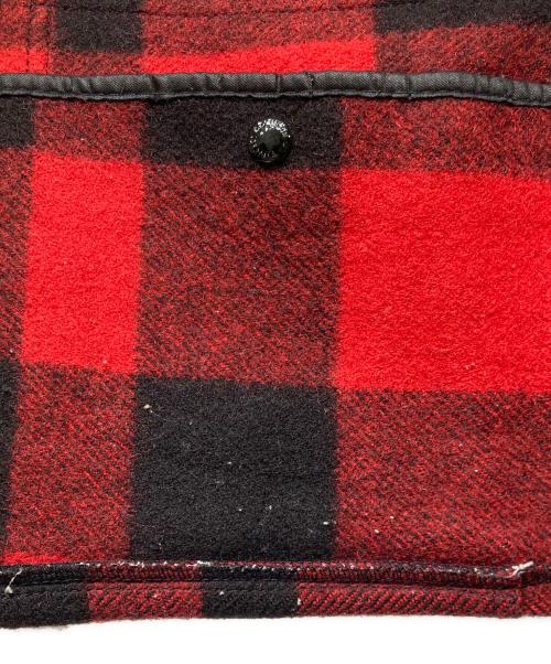 FILSON GARMENT（フィルソン ガーメント）FILSON GARMENT (フィルソン ガーメント) 80‐90s USA製　マッキーノ ウールチェックベスト レッド×ブラック サイズ:36の古着・服飾アイテム