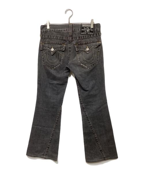 TRUE RELIGION（トゥルー レリジョン）TRUE RELIGION (トゥルー レリジョン) ダメージフレアデニム ブラック サイズ:30の古着・服飾アイテム