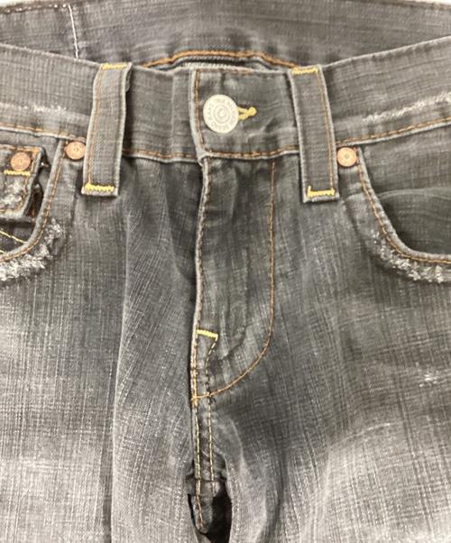 TRUE RELIGION（トゥルー レリジョン）TRUE RELIGION (トゥルー レリジョン) ダメージフレアデニム ブラック サイズ:30の古着・服飾アイテム