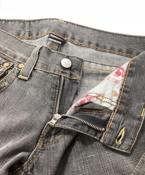 TRUE RELIGION（トゥルー レリジョン）TRUE RELIGION (トゥルー レリジョン) ダメージフレアデニム ブラック サイズ:30の古着・服飾アイテム