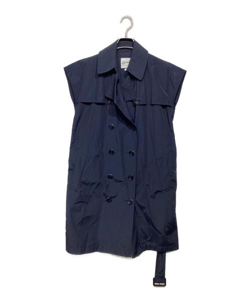 Jean Paul GAULTIER FOR SEPT PREMIRES（ジャンポール・ゴルチエ・フォー・セット・プルミエ）Jean Paul GAULTIER FOR SEPT PREMIRES (ジャンポール・ゴルチエ・フォー・セット・プルミエ) ノースリーブトレンチコート ネイビー サイズ:36の古着・服飾アイテム
