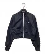 FRED PERRYフレッドペリー）の古着「Cropped Taped Track Jacket」｜ブラック