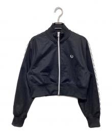 FRED PERRY（フレッドペリー）の古着「Cropped Taped Track Jacket」｜ブラック