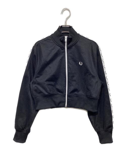 FRED PERRY（フレッドペリー）FRED PERRY (フレッドペリー) Cropped Taped Track Jacket ブラック サイズ:36の古着・服飾アイテム
