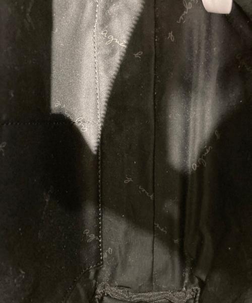 agnes b voyage（アニエスベーボヤージュ）agnes b voyage (アニエスベーボヤージュ) レザーショルダーバッグ ブラックの古着・服飾アイテム