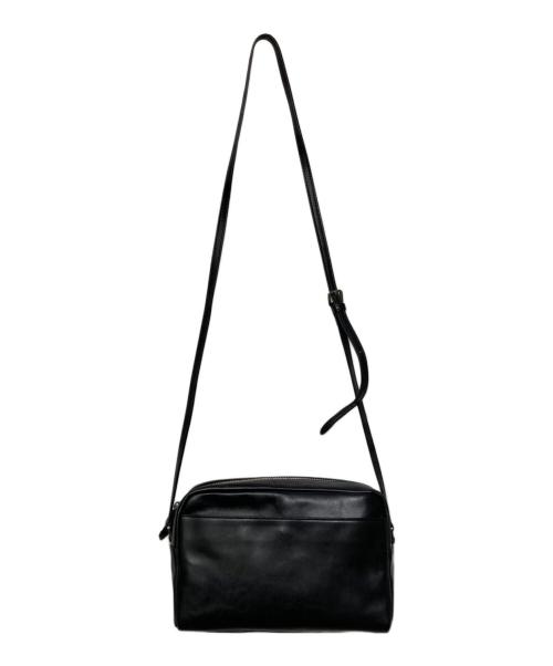 agnes b voyage（アニエスベーボヤージュ）agnes b voyage (アニエスベーボヤージュ) レザーショルダーバッグ ブラックの古着・服飾アイテム