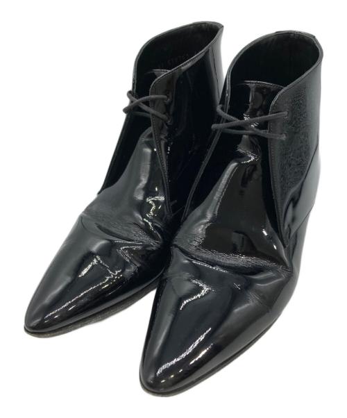 Saint Laurent Paris（サンローランパリ）Saint Laurent Paris (サンローランパリ) レースアップ エナメルシューズ ブラック サイズ:41の古着・服飾アイテム