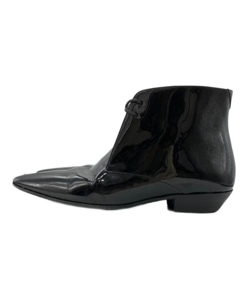 Saint Laurent Paris（サンローランパリ）Saint Laurent Paris (サンローランパリ) レースアップ エナメルシューズ ブラック サイズ:41の古着・服飾アイテム