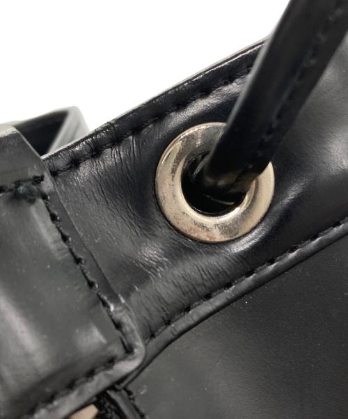 JUNYA WATANABE COMME des GARCONS（(ジュンヤワタナベ コムデギャルソン）JUNYA WATANABE COMME des GARCONS ((ジュンヤワタナベ コムデギャルソン) レザー巾着バッグ ブラックの古着・服飾アイテム