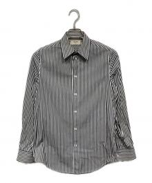 CELINE（セリーヌ）の古着「ストライプコットンシャツ」｜グレー×ホワイト