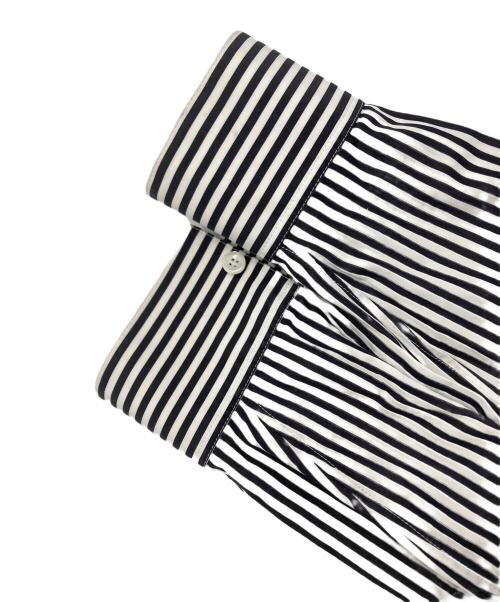CELINE（セリーヌ）CELINE (セリーヌ) ストライプコットンシャツ グレー×ホワイト サイズ:37の古着・服飾アイテム