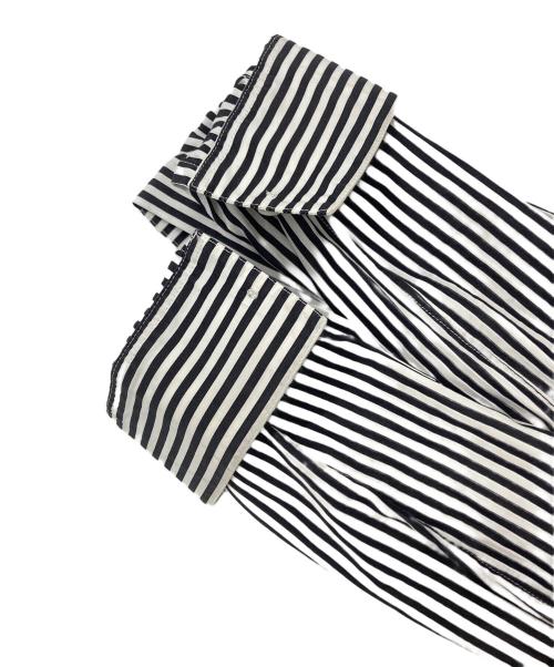 CELINE（セリーヌ）CELINE (セリーヌ) ストライプコットンシャツ グレー×ホワイト サイズ:37の古着・服飾アイテム