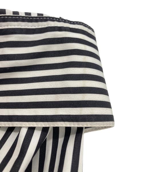 CELINE（セリーヌ）CELINE (セリーヌ) ストライプコットンシャツ グレー×ホワイト サイズ:37の古着・服飾アイテム