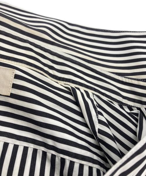 CELINE（セリーヌ）CELINE (セリーヌ) ストライプコットンシャツ グレー×ホワイト サイズ:37の古着・服飾アイテム