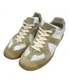 Maison Margiela（メゾンマルジェラ）の古着「ジャーマントレーナー」｜ベージュ×ホワイト