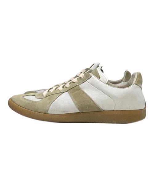 Maison Margiela（メゾンマルジェラ）Maison Margiela (メゾンマルジェラ) ジャーマントレーナー ベージュ×ホワイト サイズ:41の古着・服飾アイテム