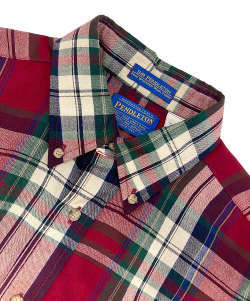 PENDLETON（ペンドルトン）PENDLETON (ペンドルトン) ウールチェックシャツ レッド×グリーン サイズ:Lの古着・服飾アイテム