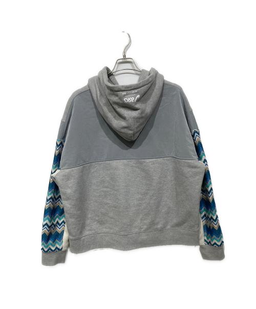 asics（アシックス）asics (アシックス) ANDERSSON BELL (アンダーソンベル) スリーブ切替パーカー 322239402 グレー サイズ:Lの古着・服飾アイテム