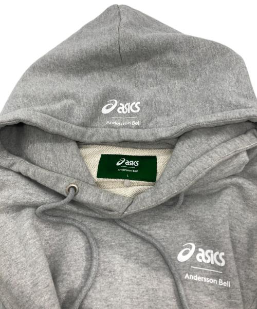 asics（アシックス）asics (アシックス) ANDERSSON BELL (アンダーソンベル) スリーブ切替パーカー 322239402 グレー サイズ:Lの古着・服飾アイテム