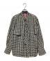 TAKESHI KOSAKA by Y's Pink Label（タケシコウサカ バイ ワイズピンクレーベル）の古着「ギンガムチェックノーカラーシャツ」｜ベージュ×ブラック