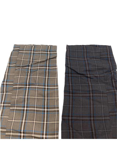 LIMI feu（リミフゥ）LIMI feu (リミフゥ) チェックレーヨンコート LN-C01-800 グレー サイズ:Sの古着・服飾アイテム