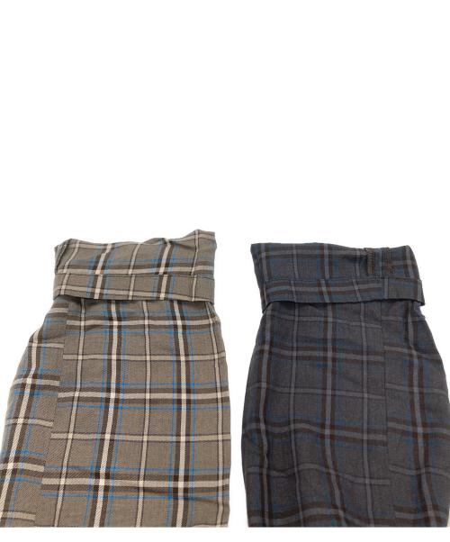 LIMI feu（リミフゥ）LIMI feu (リミフゥ) チェックレーヨンコート LN-C01-800 グレー サイズ:Sの古着・服飾アイテム