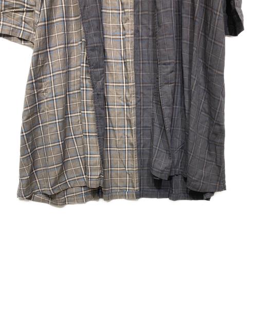 LIMI feu（リミフゥ）LIMI feu (リミフゥ) チェックレーヨンコート LN-C01-800 グレー サイズ:Sの古着・服飾アイテム