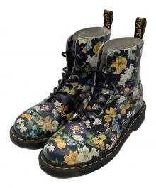 Dr.Martens（ドクターマーチン）の古着「1460 Pascal Darcy Floral 8ホールブーツ」｜ネイビー