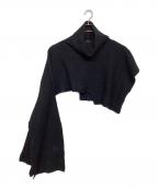 LIMI feuリミフゥ）の古着「2-WAY LAMBSWOOL SCARF」｜ブラック