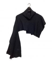LIMI feu（リミフゥ）の古着「2-WAY LAMBSWOOL SCARF」｜ブラック