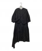 HYKEハイク）の古着「ロープベルト付 リネンコットンワンピース」｜ブラック