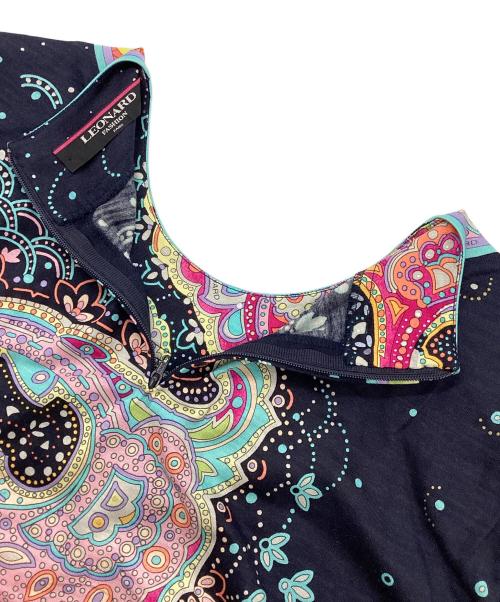 LEONARD（レオナール）LEONARD (レオナール) ウールシルクカットソー ブラック サイズ:Lの古着・服飾アイテム