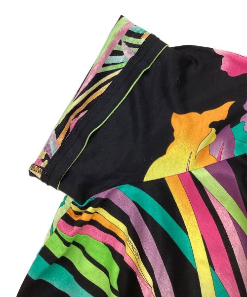 LEONARD（レオナール）LEONARD (レオナール) ハイネック総柄Tシャツ ブラック×マルチカラー サイズ:LLの古着・服飾アイテム