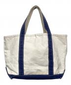 L.L.Beanエルエルビーン）の古着「トートバッグ/ビーントート」｜ホワイト×ネイビー