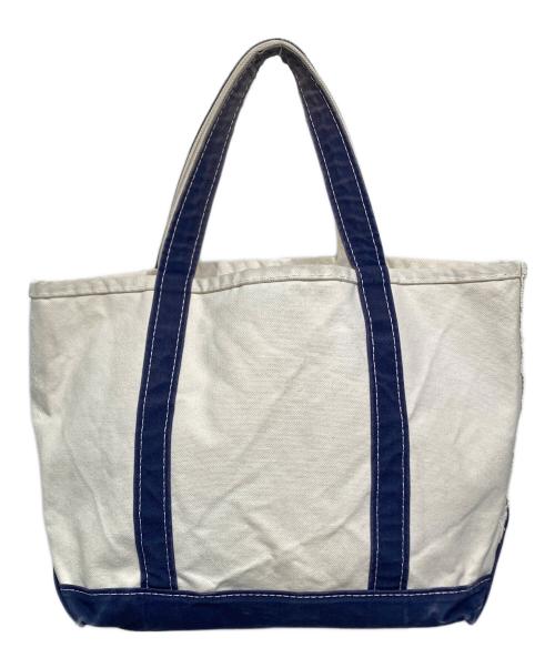 L.L.Bean（エルエルビーン）L.L.Bean (エルエルビーン) トートバッグ/ビーントート ホワイト×ネイビーの古着・服飾アイテム