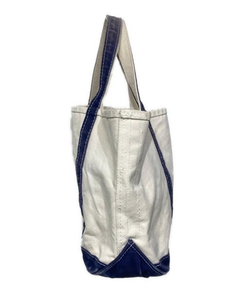 L.L.Bean（エルエルビーン）L.L.Bean (エルエルビーン) トートバッグ/ビーントート ホワイト×ネイビーの古着・服飾アイテム