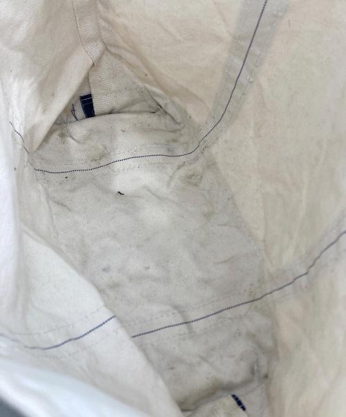 L.L.Bean（エルエルビーン）L.L.Bean (エルエルビーン) トートバッグ/ビーントート ホワイト×ネイビーの古着・服飾アイテム