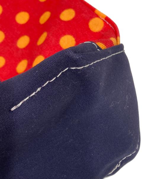 L.L.Bean（エルエルビーン）L.L.Bean (エルエルビーン) 90’S USA製　ドット柄トートバッグ レッド×オレンジの古着・服飾アイテム