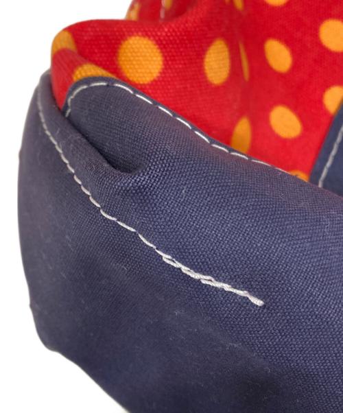 L.L.Bean（エルエルビーン）L.L.Bean (エルエルビーン) 90’S USA製　ドット柄トートバッグ レッド×オレンジの古着・服飾アイテム