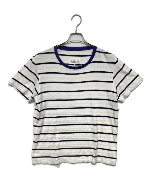 Maison Margiela（メゾンマルジェラ）Maison Margiela (メゾンマルジェラ) ボーダーカットソー ホワイト×ブラック サイズ:Mの古着・服飾アイテム