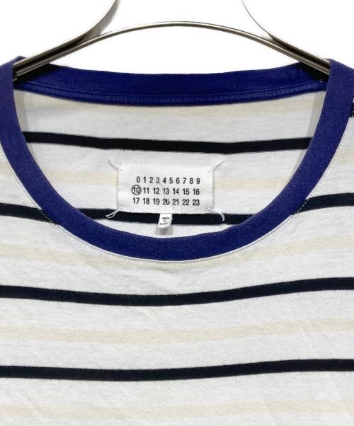 Maison Margiela（メゾンマルジェラ）Maison Margiela (メゾンマルジェラ) ボーダーカットソー ホワイト×ブラック サイズ:Mの古着・服飾アイテム